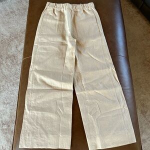 American Giant Beige Linen-Texture Pants